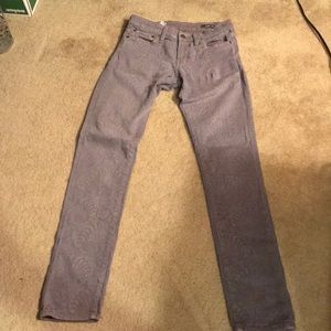 Floral skinny red engine jeans